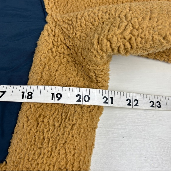 The North Face Deep Pile Jacket Fleece Full Zip Womens Size Medium Brown Blue - Picture 5 of 7